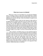 Esszék 'What does It Mean to be British', 1.                