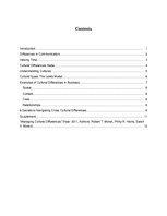 Kutatási anyagok 'Cultural Differences into Business', 1.
