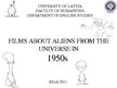 Prezentációk 'Films About Aliens in 1950s', 1.                