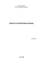 Esszék 'English as an Indo-European Language', 1.                