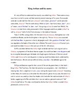 Összefoglalók, jegyzetek 'King Arthur and His Name', 1.                