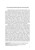 Kutatási anyagok 'European Union Innovation Policy', 4.                