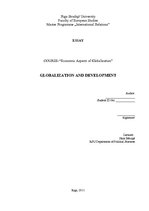 Kutatási anyagok 'Globalization and Development', 1.                