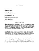 Összefoglalók, jegyzetek 'Reader Diary', 1.                