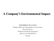 Prezentációk 'A Company's Environmental Impact', 1.                