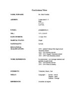 Minták 'Curriculum Vitae ', 1.                