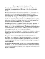 Összefoglalók, jegyzetek 'Internet Information Sources and It Benefits', 1.                