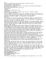 Esszék 'To investigate the factors that affect a chemical reaction: Calcium Carbonate + ', 1.                