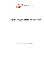 Kutatási anyagok 'Logistic Analysis of Ltd. "Kvadra Pak"', 1.                