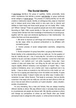 Esszék 'Social Identity', 1.                