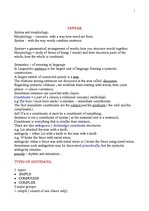 Összefoglalók, jegyzetek 'Theoretical Grammar - Syntax', 1.                