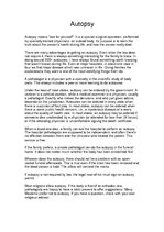 Összefoglalók, jegyzetek 'Autopsy', 1.                