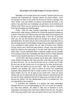 Esszék 'Advantages and Disadvantages of Being a Teacher', 1.                