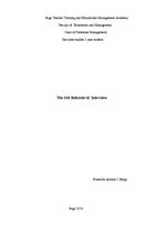 Kutatási anyagok 'The Job Behavioral Interview', 1.                