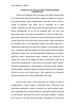 Esszék 'The Role of Governments in Fostering National Competitiveness', 1.                