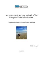 Kutatási anyagok 'Importance and Working Methods of the European Union’s Institutions', 1.                