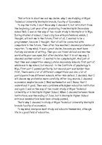 Esszék 'My Special Field', 2.                