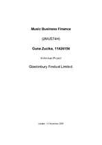 Esszék 'Music Business Finance - Glastonbury Festival Limited', 1.                