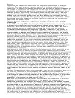 Esszék 'The Paradox of Cooperation and Competition in Strategic Alliances ', 1.                