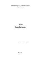 Kutatási anyagok 'Brand Analysis "Nike"', 1.                