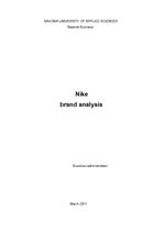 Kutatási anyagok 'Brand Analysis "Nike"', 1.                