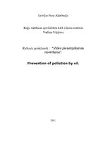 Kutatási anyagok 'Prevention of Pollution by Oil', 1.                