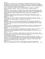 Esszék 'Critical Thinking Article Summary and Critique', 1.                