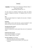 Kutatási anyagok 'Queen Elizabeth I and Her Golden Age, Its Reflection in Movies', 3.                