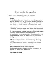 Kutatási anyagok 'How to Make a Positive and Powerful First Impression', 2.                