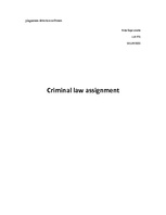 Esszék 'Criminal Law Assignment', 2.                
