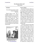 Esszék 'Does European Culture Exist?', 2.                