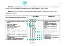 Összefoglalók, jegyzetek 'Project: "Summer Camp for Pre-school Children"', 6.