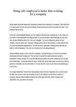 Esszék 'Being Self-employed or Work for a Company?', 1.