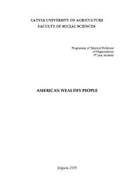 Kutatási anyagok 'American Wealthy People', 1.                