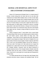 Esszék 'Global and Regional Aspects in the Economic Integration', 1.                