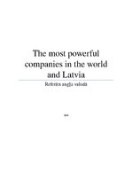 Kutatási anyagok 'The Most Powerful Companies in the World and Latvia', 1.                
