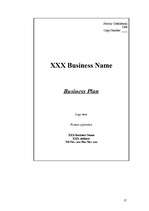 Kutatási anyagok 'Business Plan', 17.                