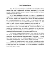 Esszék 'Mass Media in Latvia', 1.                