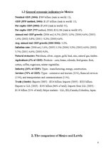 Összefoglalók, jegyzetek 'The Comparison of Economics Situation in Mexico and in Latvia', 5.                