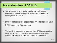 Prezentációk 'Modelling CRM in a Social Media Age', 5.                