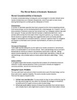 Esszék 'The Moral Status of Animals', 1.                