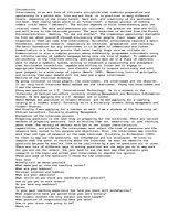 Esszék 'Interview Report', 1.                