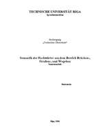 Kutatási anyagok 'Semantik der Fachwörter aus dem Bereich Brücken, Straßen und Wegebau', 1.                