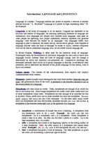 Összefoglalók, jegyzetek 'Language and Linguistics', 1.                