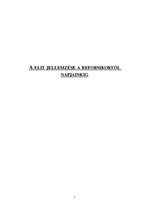 Esszék 'Az elit jellemzése a reformkortól napjainkig', 1.                