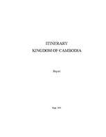 Kutatási anyagok 'Itinerary Kingdom of Cambodia', 1.                