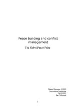 Esszék 'Peace Building and Conflict Management', 1.                