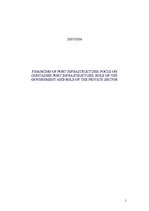Kutatási anyagok 'Financing of Port Infrastructure: Focus on Container Port Infrastructure. Role o', 1.                