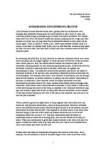 Esszék 'After Reading Tony Morrison's "Beloved"', 1.                