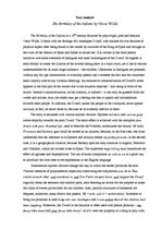 Esszék 'Text Analysis of "The Birthday of the Infanta" by O.Wilde', 1.                
